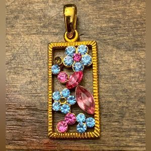 5/$25 costume jewelry pendant with colorful stones